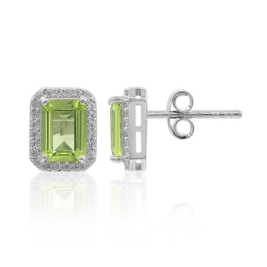 Peridot-Silberohrringe