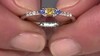 Anillo en plata con Zafiro azul Ceylon