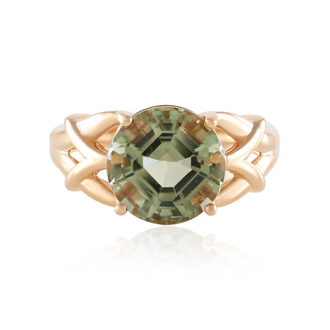 Grüner Amethyst-Silberring