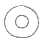 Zilveren set met labradorieten