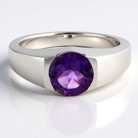 Anello in argento con Ametista