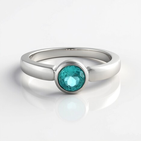 Bague en argent et Apatite bleue