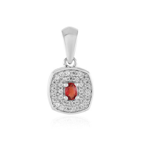 Tansania-Rubin-Silberanhänger