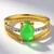 Anello placcato in oro con Crisoprasio Imperiale