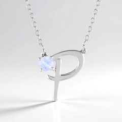 Collana in argento con Pietra di Luna Arcobaleno
