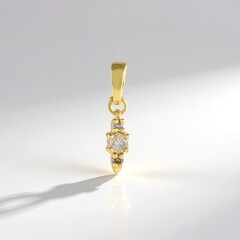 Ciondolo in argento con Diamante Champagne I2