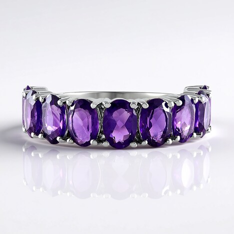 Anello in argento con Ametista Zambiana