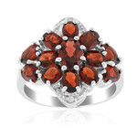 Mosambik-Granat-Silberring