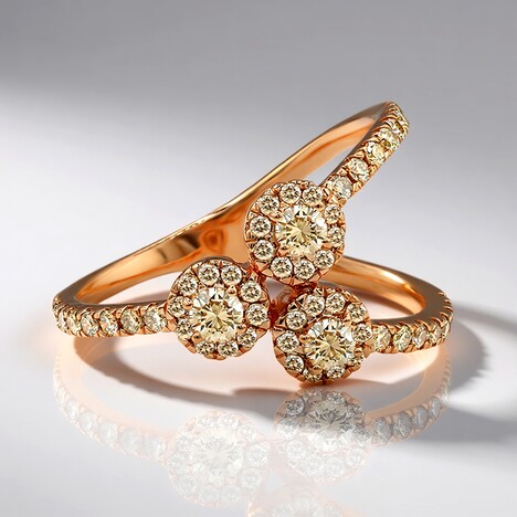 Anello in oro con Diamante Rose de France SI1 di Argyle (Annette)