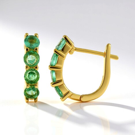 Orecchini in argento con Apatite Verde