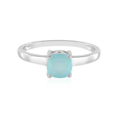Zilveren ring met een Aqua Chalcedoon