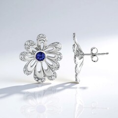 Orecchini in argento con Tanzanite (de Melo Essence)