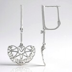 Boucles d'oreilles en argent et Zircon (MONOSONO COLLECTION)