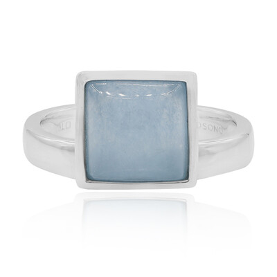 Anello in argento con Giadeite Blu (MONOSONO COLLECTION)
