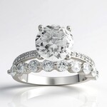 Anello in argento con Topazio Bianco
