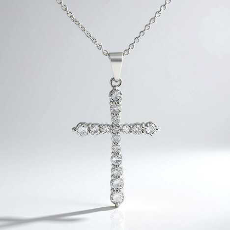 Collana in argento con Topazio Bianco