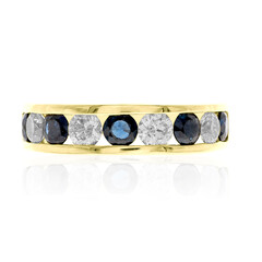 Gouden ring met Blauwe Ceylon saffieren