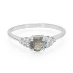 Zilveren ring met een spectroliet