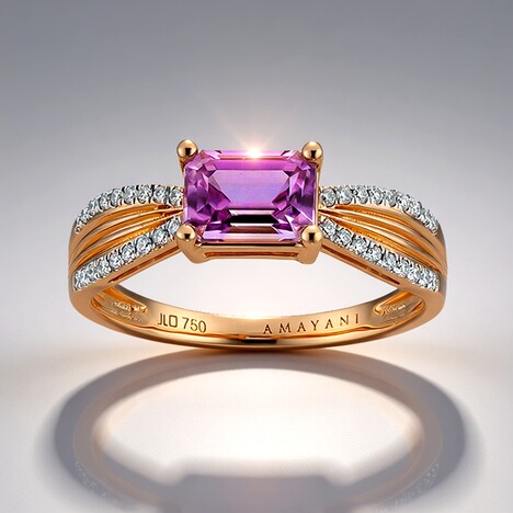 Anello in oro con Diasporo Rosa (AMAYANI)