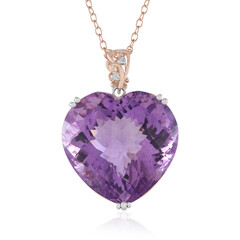 Lavendel-Amethyst-Silberhalskette (Gems en Vogue)