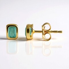 Orecchini in argento con Smeraldo Colombiano