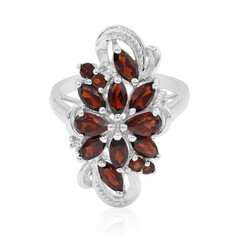 Bague en argent et Grenat du Mozambique