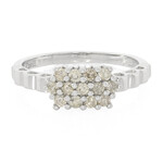 Anello placcato in platino con Diamante Cioccolato