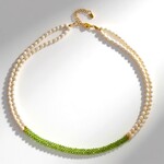 Collana in argento con Perla d'Acqua Dolce Bianca (Riya)