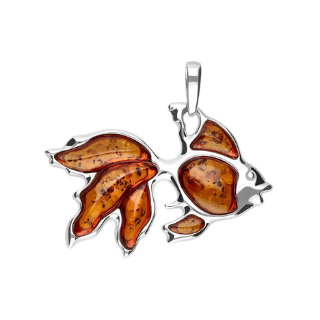 Baltischer Bernstein-Silberanhänger (dagen)