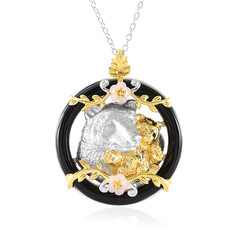 Collana in argento con Onice Nero (Gems en Vogue)