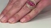 Zilveren ring met robijnen