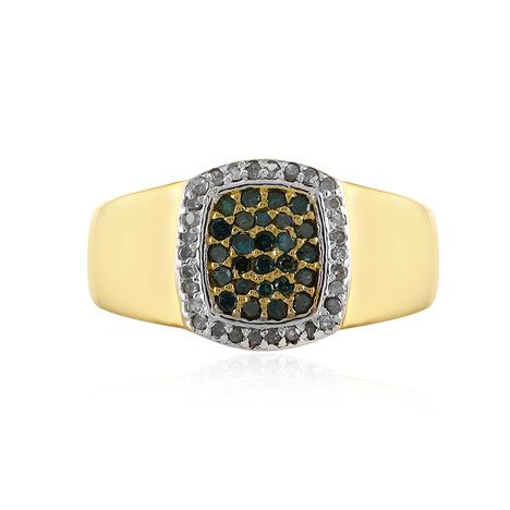 Anillo en plata con Diamante azul I3