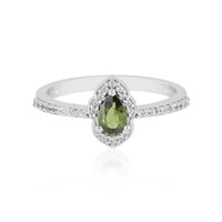 Anello in argento con Zircone Ceylon Verde
