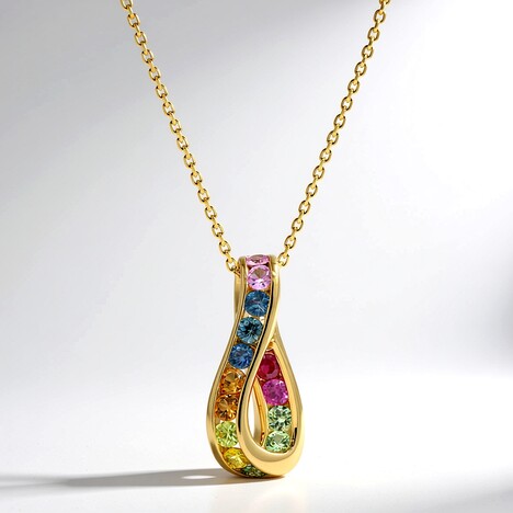 Collana in oro con Zaffiro Fancy (CIRARI)