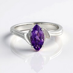Anello in argento con Ametista Siberiana