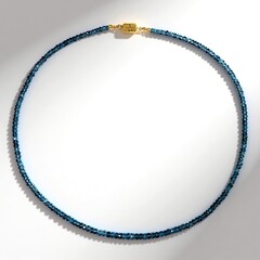 Collana in argento con Topazio Blu Londra (Adela Silber)