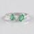 Anello in argento con Smeraldo Russo