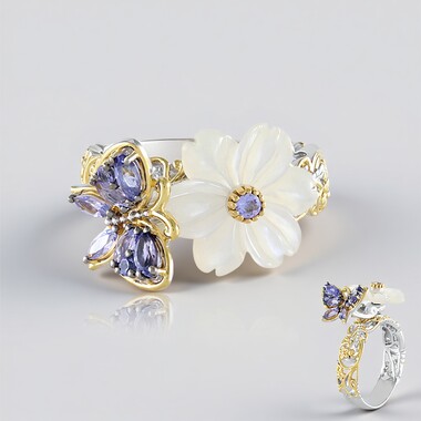 Anello in argento con Madreperla (Gems en Vogue)