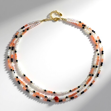 Collana in argento con Agata Rossa (Riya)
