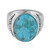 Blauer Kingman Mohave-Türkis-Silberring (Art of Nature)