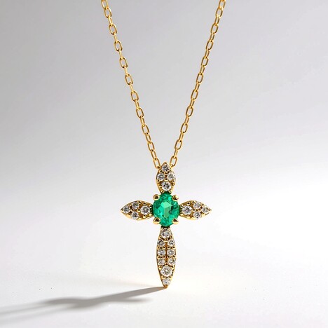Collana in oro con Smeraldo Zambia AAA (CIRARI)