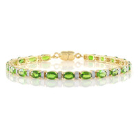 Russian Diopside Silver Bracelet