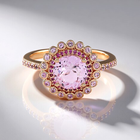 Anello in argento con Kunzite (Adela Silber)