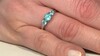 Anillo en plata con Apatita azul