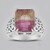 Bague en argent et Fluorite multicolore (Pallanova)