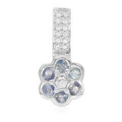 Tansania-Saphir-Silberanhänger