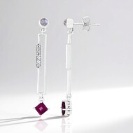 Boucles d'oreilles en argent et Grenat Rhodolite