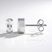 Orecchini in argento con Topazio Bianco