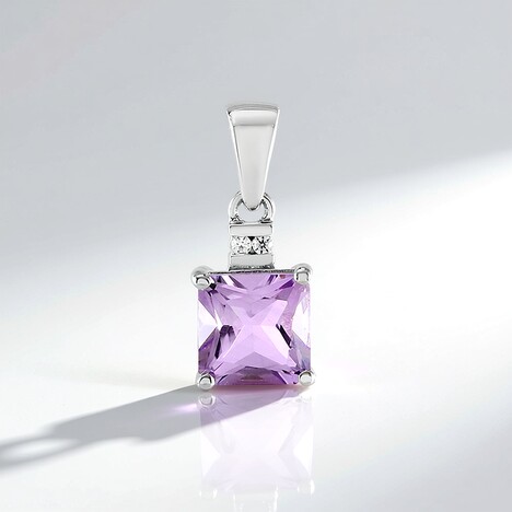Ciondolo in argento con Ametista Rose de France
