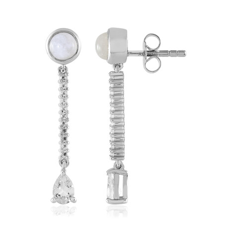 Edelstein-Silberohrringe